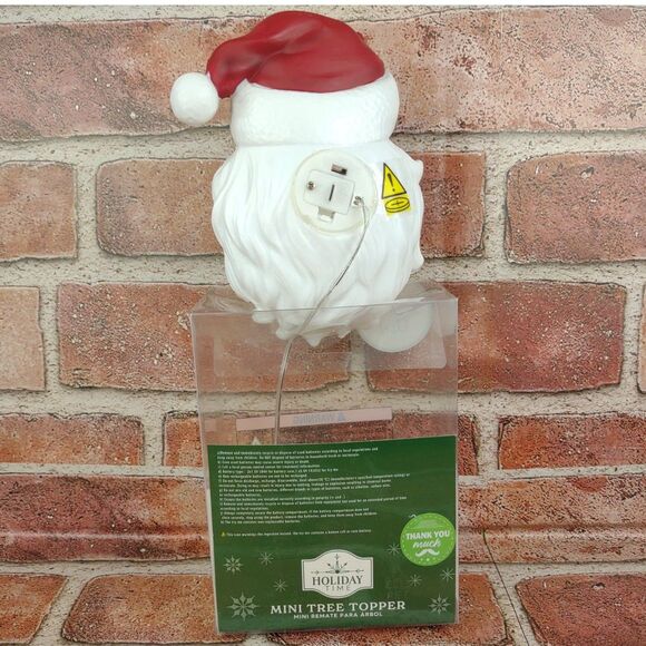 Santa Claus Lights Up Mini Christmas Tree Topper Light LED Glowing Decor Holiday - Picture 11 of 16